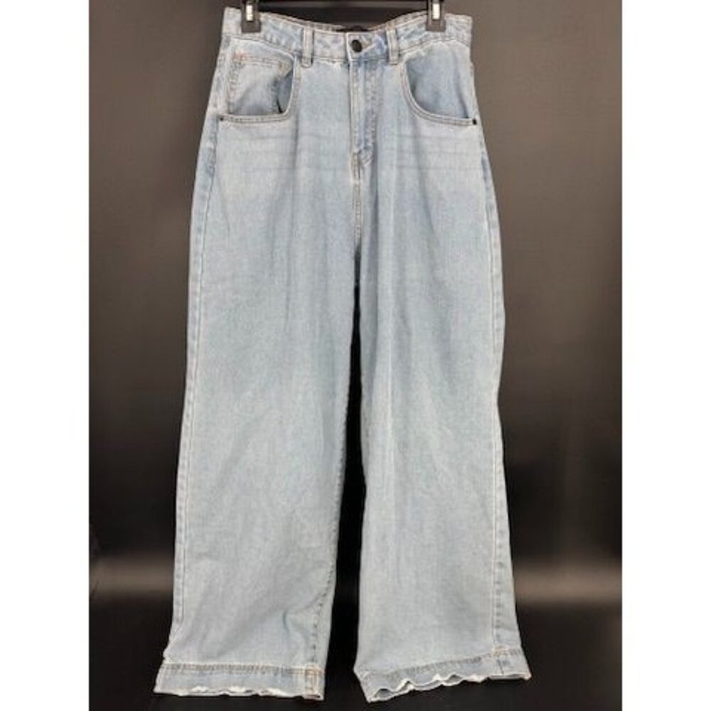 Love For Humanity Light Wash Baggy Wide Leg Jeans sz 9